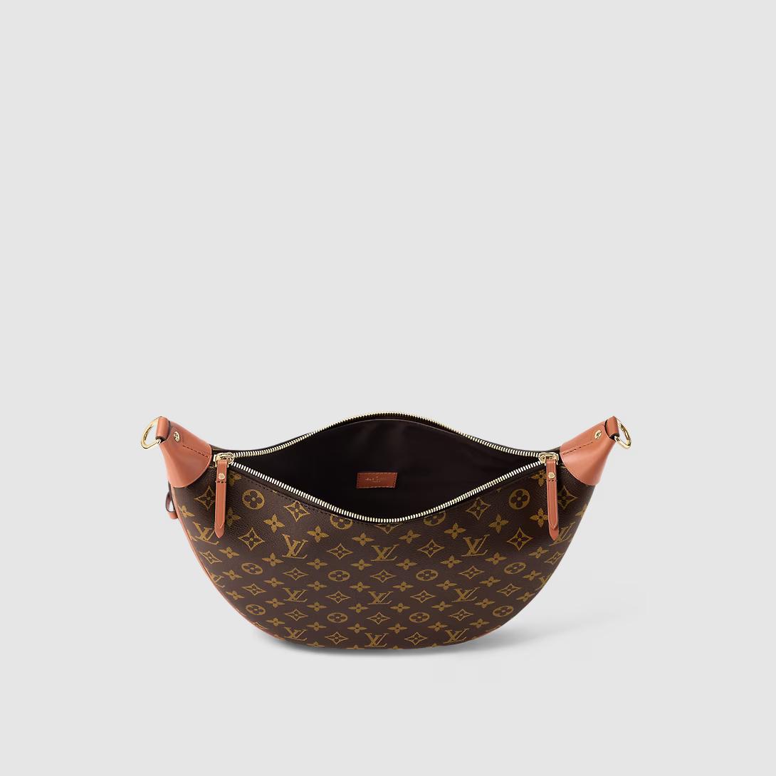 Túi Louis Vuitton Loop Hobo Monogram Canvas Nữ Nâu